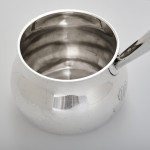 George III Scottish sterling silver brandy warmer & cover