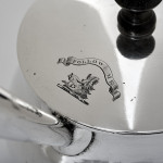 George III Scottish sterling silver brandy warmer & cover