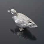 Small sterling silver mallard duck model