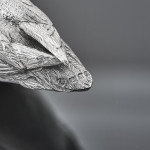 Small sterling silver mallard duck model