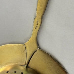 Antique Norwegian silver-gilt & enamel tea strainer