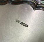 12" sterling silver Chippendale salver