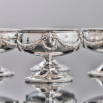 Set of four Victorian sterling silver salt cellars