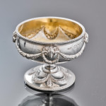 Set of four Victorian sterling silver salt cellars