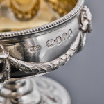 Set of four Victorian sterling silver salt cellars