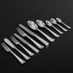 Extensive set of Art Deco Italian silver cutlery for 24 in fitted canteen
