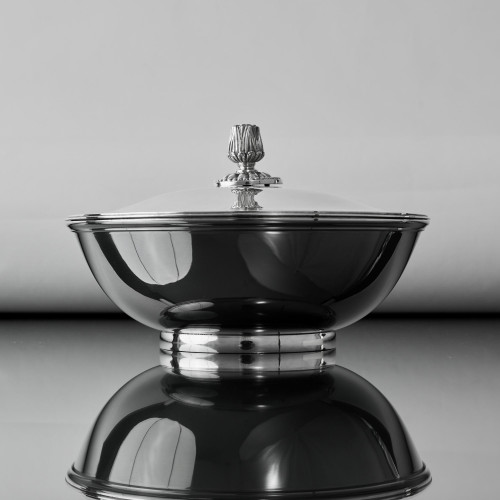 Mid-century sterling silver bowl & cover