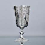 Large Aesthetic style Victorian sterling silver goblet