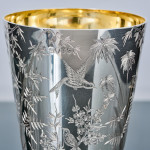 Large Aesthetic style Victorian sterling silver goblet