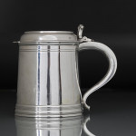 Edwardian silver half-pint tankard in original presentation case