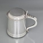 Edwardian silver half-pint tankard in original presentation case