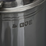 Edwardian silver half-pint tankard in original presentation case