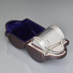 Edwardian silver half-pint tankard in original presentation case