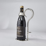 Silver-plated wine bottle holder