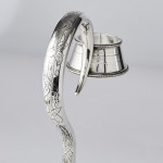 Silver-plated wine bottle holder