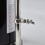 Silver-plated wine bottle holder
