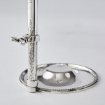 Silver-plated wine bottle holder