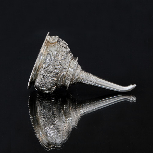 George III regency sterling silver wine funnel