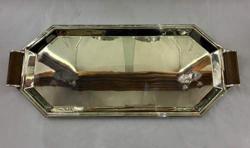 Art Deco sterling silver cocktail tray