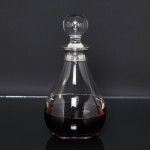 Director's Dartington wine decanter & sterling silver collar