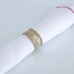 Set of six Victorian parcel-gilt sterling silver napkin rings