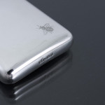 Small sterling silver hip flask & engraved bee