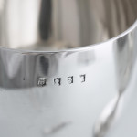Pair of 19th century Irish sterling silver wine goblets
