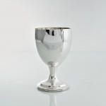 Pair of 19th century Irish sterling silver wine goblets