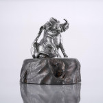 Sterling silver model of a warthog