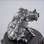Sterling silver model of a warthog