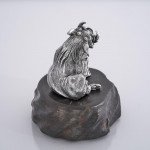 Sterling silver model of a warthog