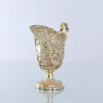 Mid-Victorian cast & hand-pierced silver-gilt cream jug