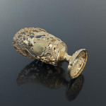 Mid-Victorian cast & hand-pierced silver-gilt cream jug