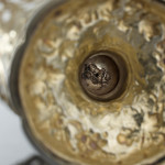 Mid-Victorian cast & hand-pierced silver-gilt cream jug