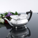 Large Victorian oblong sterling silver teapot