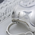 George II style sterling silver sparrow-beak cream jug