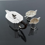Three-piece Art Deco sterling silver tea set