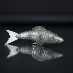 Antique sterling silver model of a koi carp