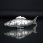 Antique sterling silver model of a koi carp