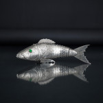 Antique sterling silver model of a koi carp