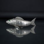Antique sterling silver model of a koi carp