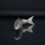 Antique sterling silver model of a koi carp