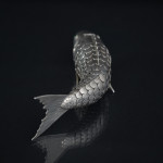 Antique sterling silver model of a koi carp