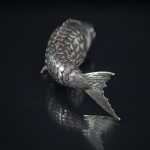 Antique sterling silver model of a koi carp