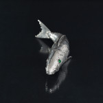 Antique sterling silver model of a koi carp
