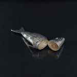 Antique sterling silver model of a koi carp
