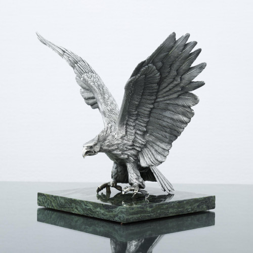 Antique 1st standard French silver model of an eagle