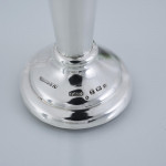 Pair of antique sterling silver bud vases
