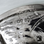 Victorian naturalistic sterling silver inkstand