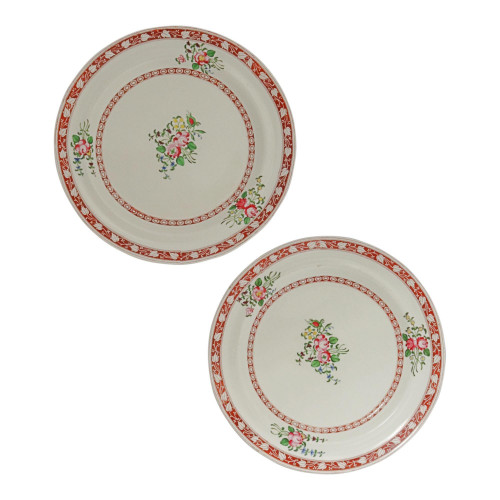 Pair of Spode creamware plates